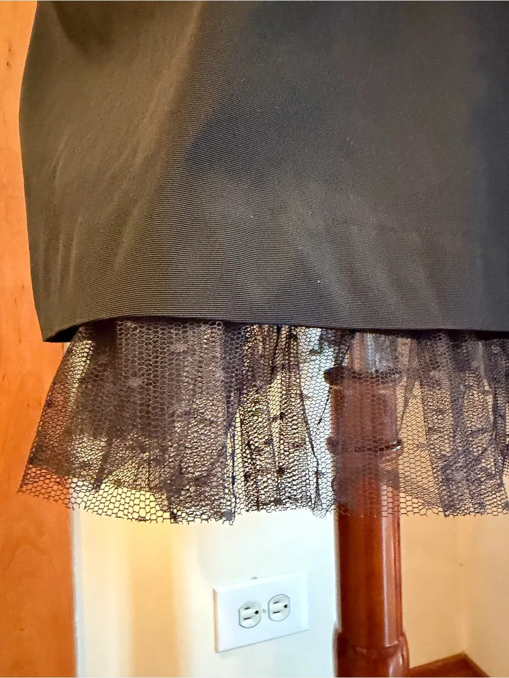 J. Crew Black Fit-and-Flare Mini Dress with Tulle Hem